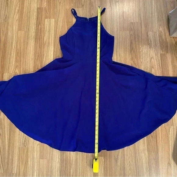 Lulu’s Fit and Flare Apron Bodice Dress Knee-Length Thin Straps Party Size Small - Picture 4 of 11